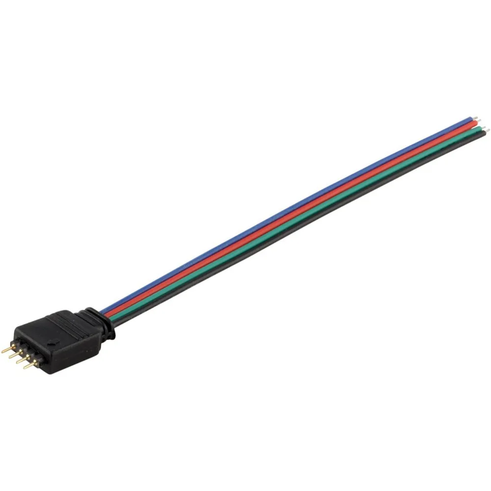 100Pcs 4pin RGB led connector wire male cable Splitter For 3528 5050 LED Strip Light | Обустройство дома