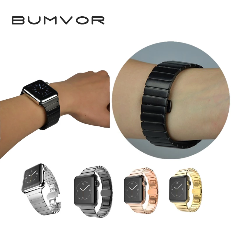 Оригинальный спортивный ремешок BUMVOR для Apple Watch 38 мм 42 Iwatch браслет из нержавеющей
