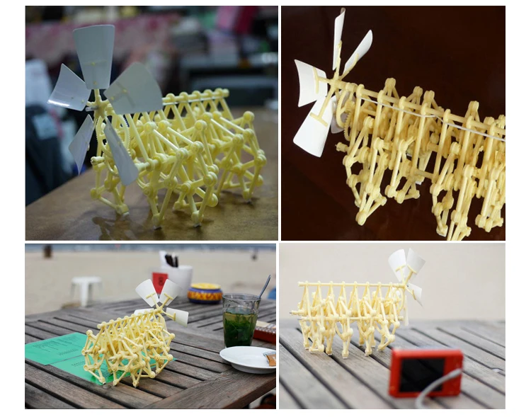 Мини Strandbeest ветер бионические животные научная обучающая игрушка