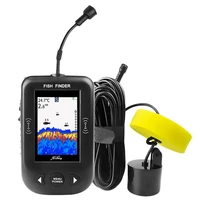 upgraded xf02 c portable fish finder 9m cable echo sounder alarm 0 6 100m depth fishfinder transducer sensor sonar colorful sc