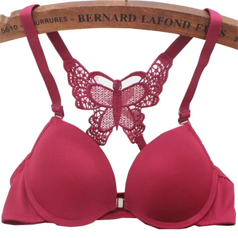 red Push Up бюстгальтеры для женщин для нижнее бельё девочек бюстгальтер без косточек белье BH спереди закрытым siere Soutien ущелье бесшовный пикантный бюстгальтер Бюстгальтер лифчик modis белье женское бра бюстгалте - Цвет: red