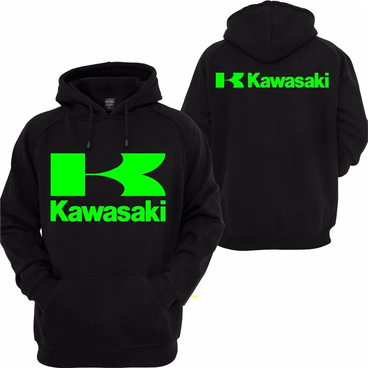 Одежда человека 100% хлопковая футболка MotoGP Kawasaki Racing Team кофты мотоциклетные