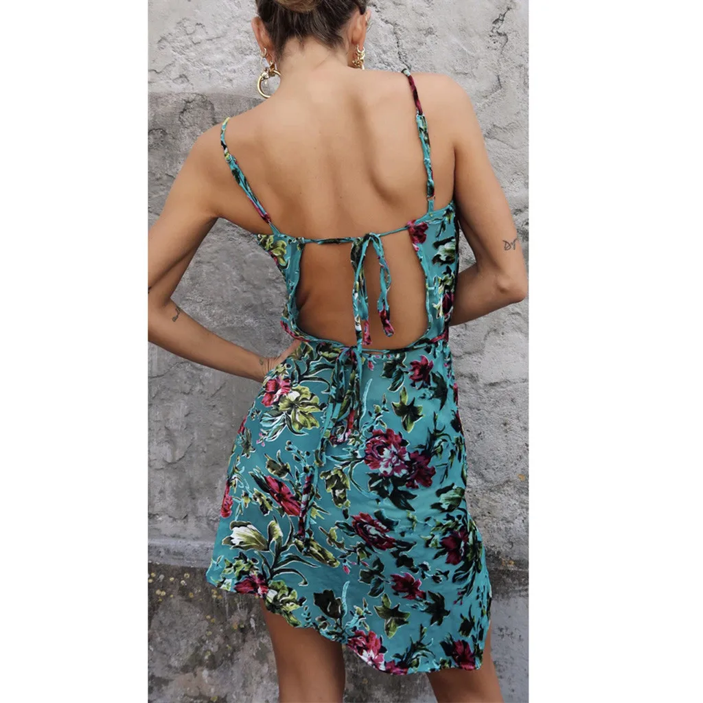 Женское летнее платье без рукавов с принтом и цветными блоками ТРАПЕЦИЕВИДНОЕ