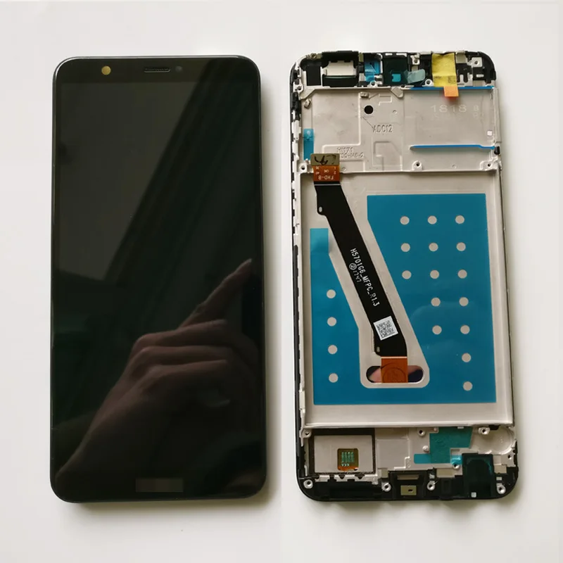Протестированный 5,6 дюймов для huawei P Smart FIG-LX1/FIG-L21 Полный ЖК-дисплей+ кодирующий преобразователь сенсорного экрана в сборе с рамкой