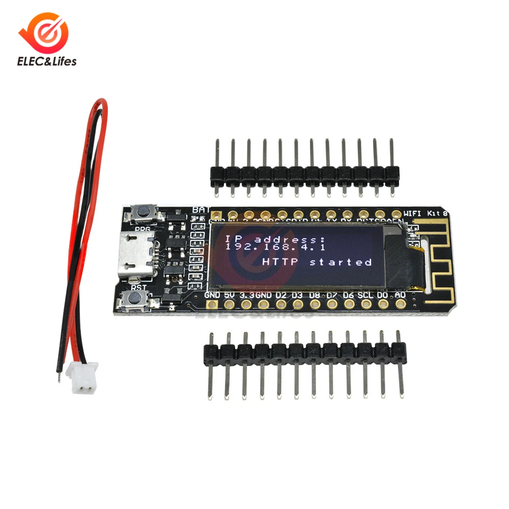 Плата макетная NodeMcu с OLED дисплеем 0 91 дюйма ESP8266 плата Wi Fi CP2104 32 Мб Flash ESP 8266 модуль