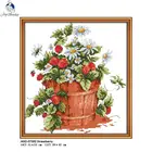 Joy Sunday китайский набор крестиков с клубничным узором DMC 14CT 11CT, хлопковая ткань, домашний декор, картина, оптовая продажа с фабрики