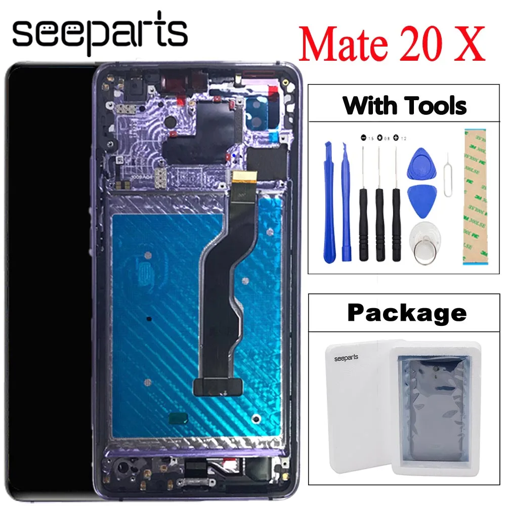 100% тестирование работы 7 2 &quotдля Huawei Mate 20 X ЖК дисплей сенсорный экран дигитайзер