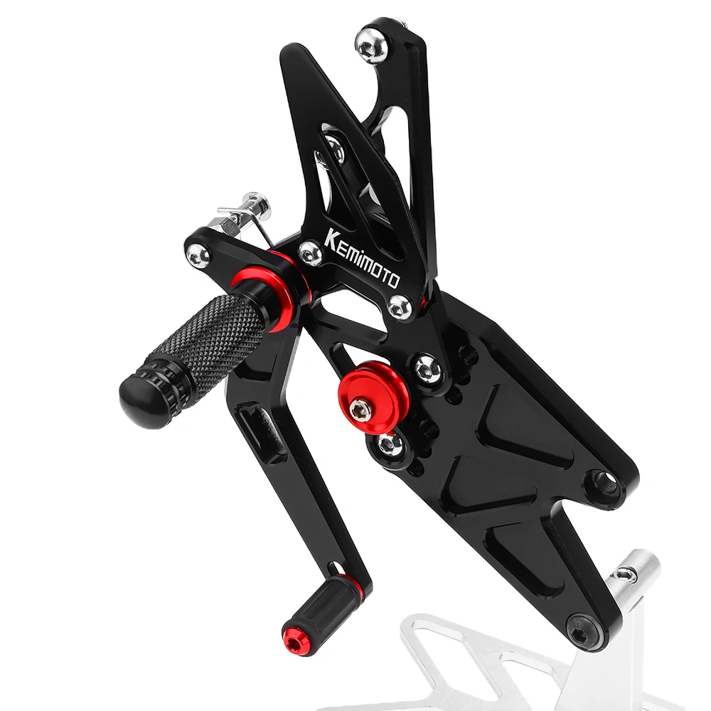 KEMiMOTO MT 03 MT 25 MT03 MT25 CNC регулируемый задний Набор Rearsets Подножка для Yamaha YZF R25 R3 MT-03 MT-25