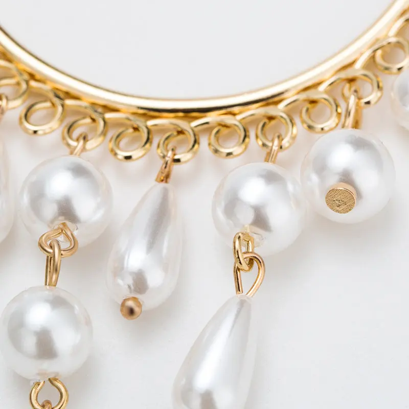 

New Arrival Bohemian Style White Pearls Drop Dangle Earrings For Women Accessories Hot Sale Trendy Statement Earrings