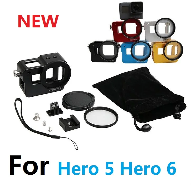 Алюминиевый Чехол для Hero 5 6 7 защитный чехол из сплава металлическая рамка + УФ