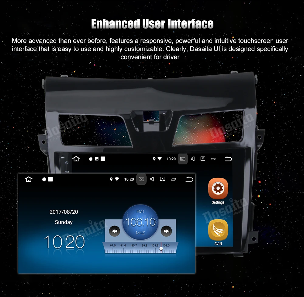 Dasaita 10," Android 9,0 Автомобильный gps плеер Navi для Nissan Teana Altima 2013 с 2G+ 16G четырехъядерный мультимедийный без DVD Nav