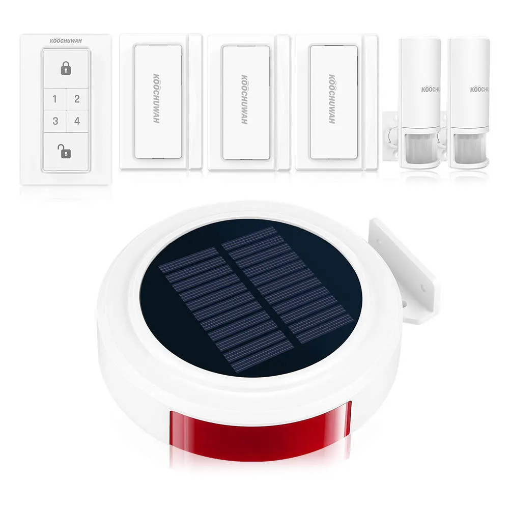 KOS3005GB-KO107D Солнечная зарядка, сигнализация, система безопасности, домашний смартфон, пульт дистанционного управления, SMS Push, автоматический вызов, жилая сигнализация с PIR датчиком движения - Цвет: KOS3005GB-KO107D