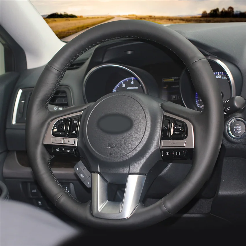 Чехлы рулевого колеса автомобиля из искусственной кожи для SUBARU Outback Legacy 2015