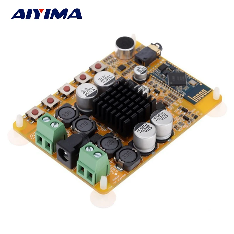 Плата звукового усилителя Aiyima TDA7492 2*50 Вт двухканальный CSR86354.0 Bluetooth цифровой