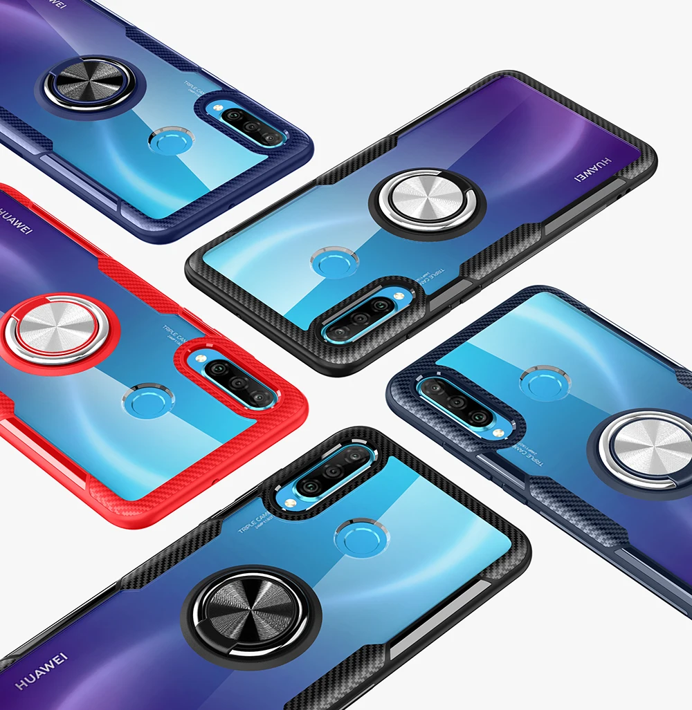 Для huawei P20 P20 Pro P20Lite прозрачное кольцо чехол для P30 P30 Pro P30Lite металлический держатель телефона для машины чехол для телефона чехол