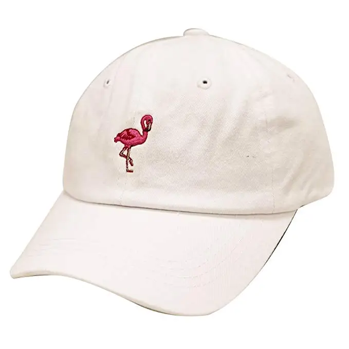Новая мода унисекс Snapback Солнцезащитная шляпа Фламинго вышивка хлопок бейсболки для женщин и мужчин сплошной цвет папа шапки Casquette Homme