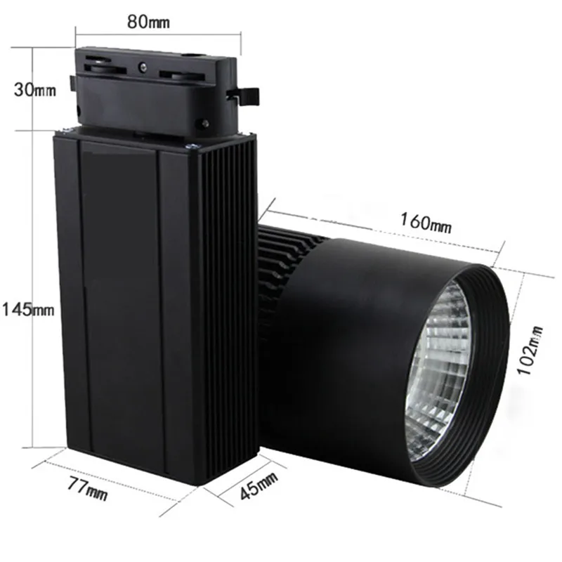 JLAPRIRA LIGHTING 2 шт./лот 30 Вт черный/белый корпус 80Ra COB Светодиодная ДОРОЖКА 24 градусный