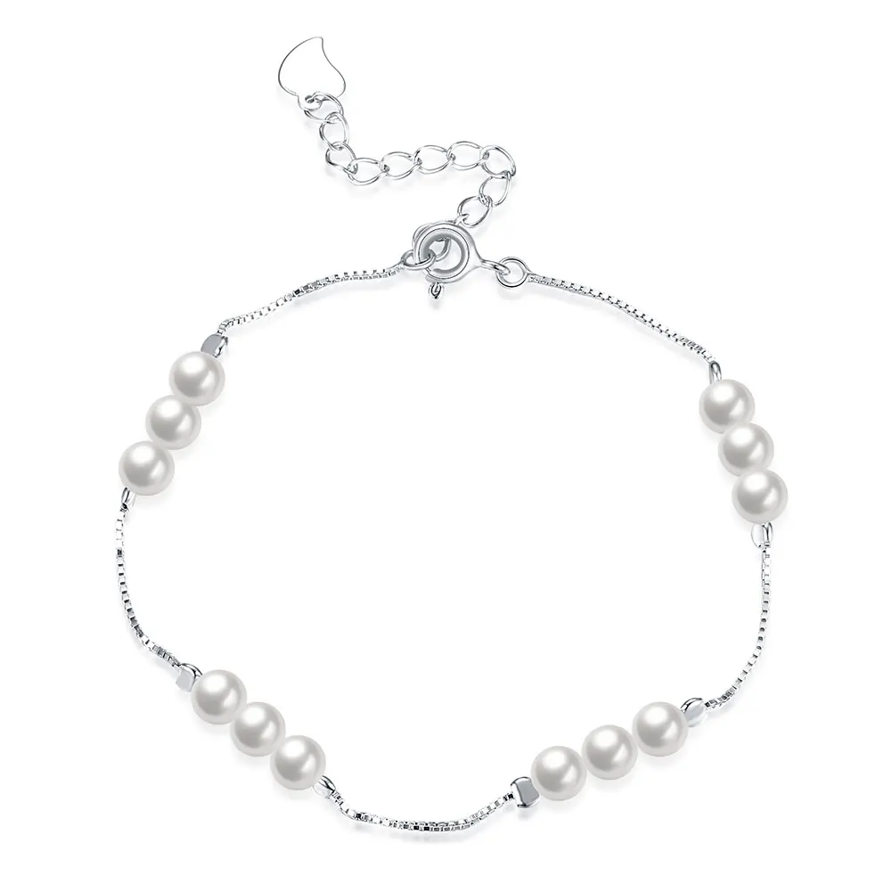 

Charm Bracelet Shell Pearl Jewelry Natural Freshwater Pearl High Quality 925 Sterling Silver Pearl Bracelets For Women Gift