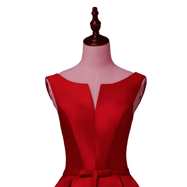 Vestidos de festa para senhoras casamento2019 Новое атласное сексуальное платье с v-образным вырезом трапециевидной формы, ярко-синее, бордовое, зеленое, цвета шампанского, платье подружки невесты