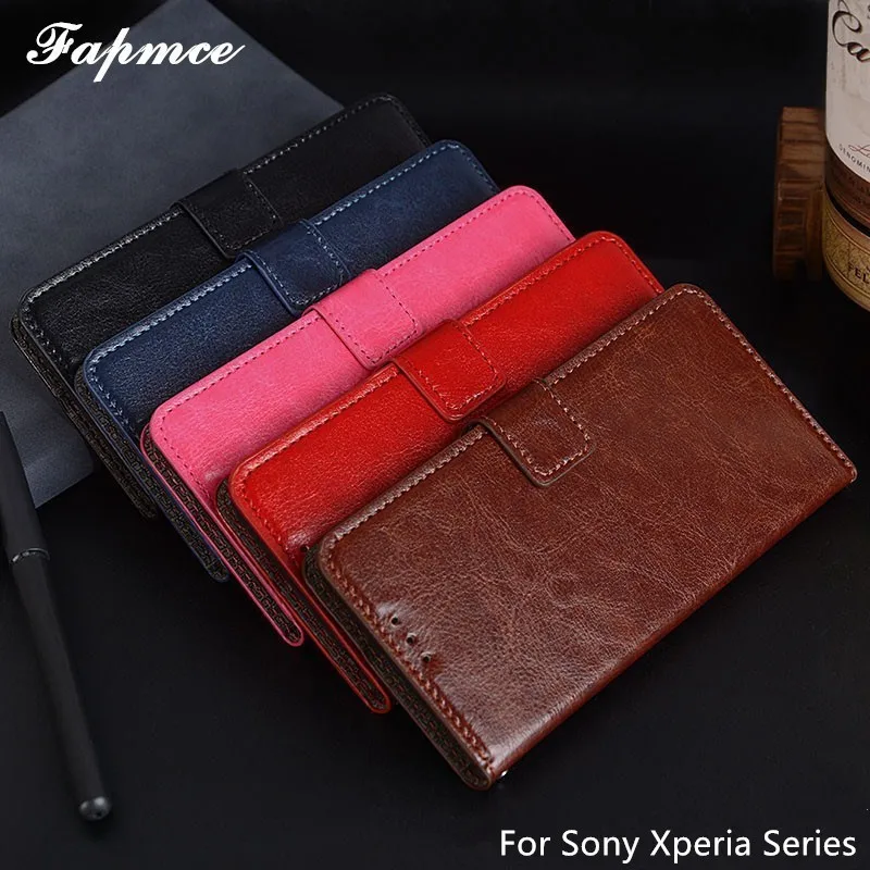 Роскошный флип-чехол из ПУ кожи с бумажником и фоторамкой для Sony Xperia Ace 1 10 XA2 XA1 Plus L1