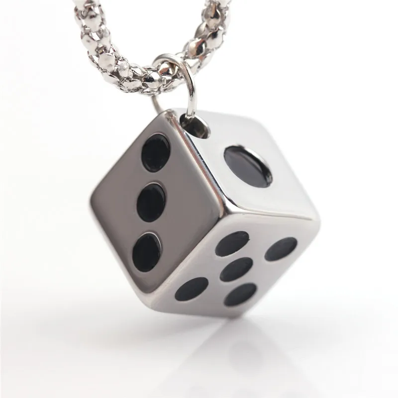 Модные Kpop State Мужские t Dice Necklae Harajuku стиль ретро простые Lucky ожерелья мужские