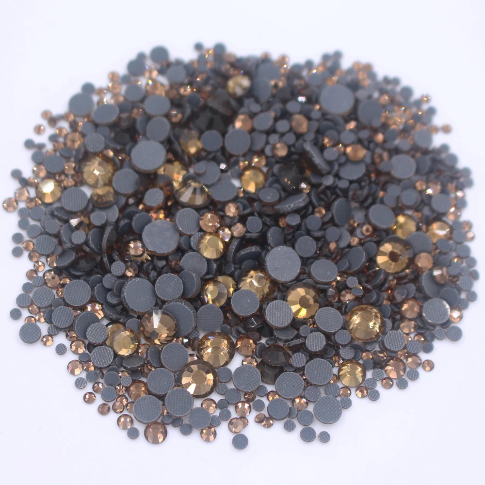 Горячая фиксация горный хрусталь DMC 2500 шт дымчатый топаз цвет круглой формы