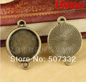 

Free Shipping Alloy Antique Bronze 12MM ,Inside size:10MM Collet settings 200PCS for Vintage Charms & Pendants JJA1304