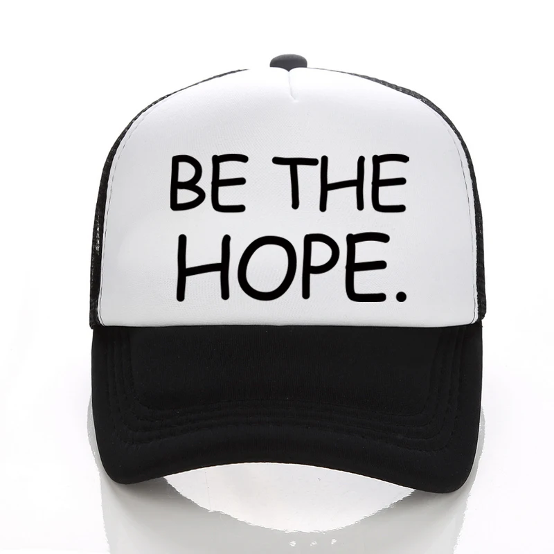 

DongKing 2017 New BE THE HOPE Mesh Summer Adult Trucker Caps Young Black Pink Girl Cool Mesh Hat Cap Summer