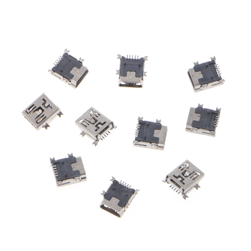 10 шт. мини USB Type B 5 контактный гнездовой разъем для зарядки мобильный телефон|connector