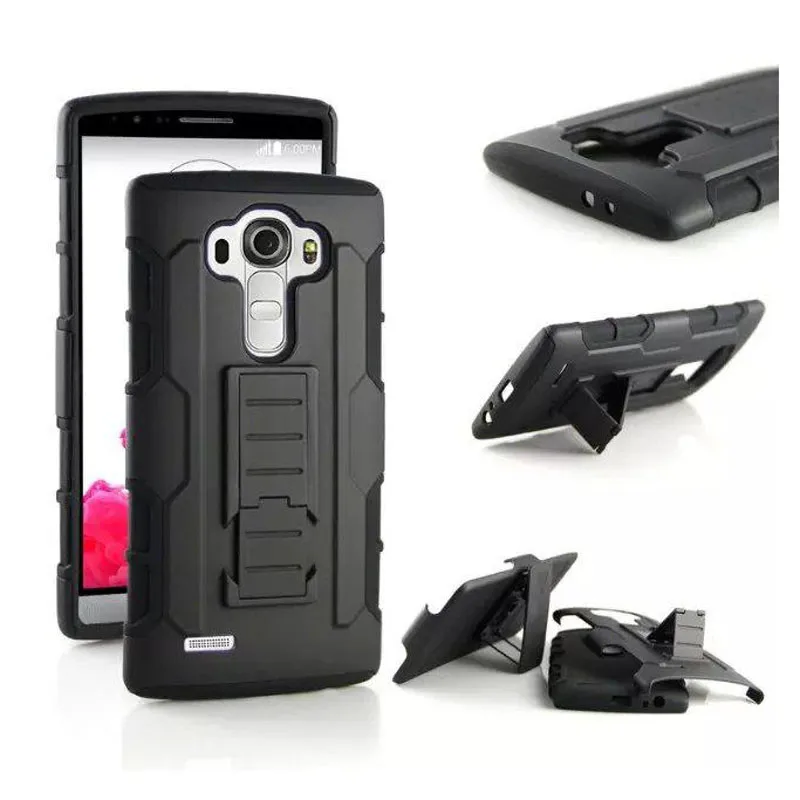 Для LG G4 Дело Heavy Duty Hybrid Броня Двухслойный Зажим для Ремня Чехол Прочный