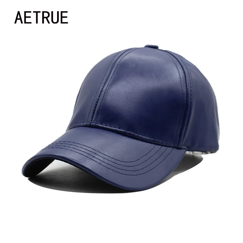 

Новинка, кожаная мужская бейсболка AETRUE, женские брендовые зимние шапки с косточками для мужчин, осенняя Кепка, бейсболки