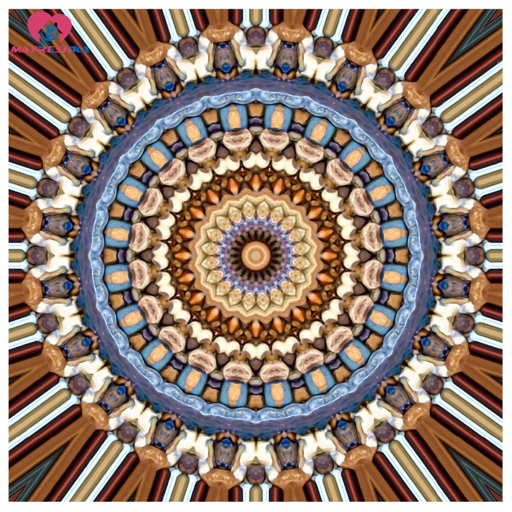 3D квадратная Алмазная картина из смолы 5D, алмазная вышивка, религиозная голубая мандала, рукоделие, мозаика, вышивка крестиком, украшение для дома