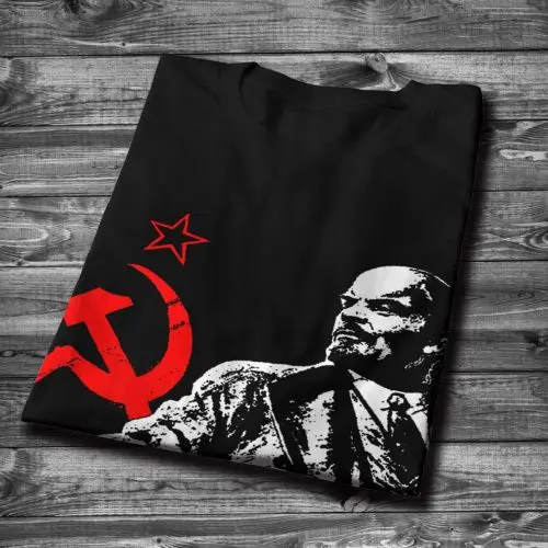 СССР красный Советском Союзе Коммунистическая Ленина Футболка Мужская Уличная