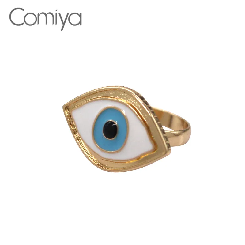 Comiya сплав золотого цвета Bague Homme ювелирные изделия Большой эмаль подарок Анель