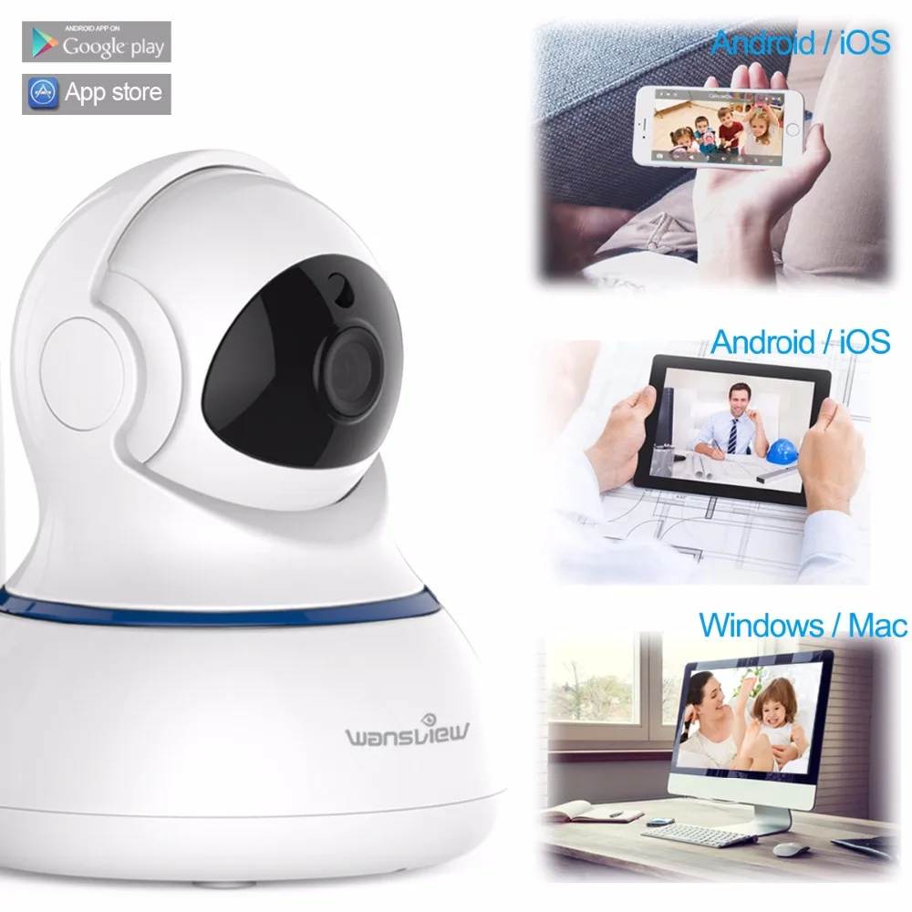 Беспроводная ip камера Wansview Q3S FHD Wi Fi домашняя наблюдения детский монитор