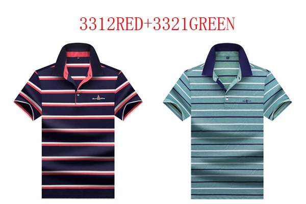 3312RED-3321GREEN Новое поступление, рубашка поло, брендовая, в полоску, умная, повседневная, Tace& Shark Polo, мужская, высокое качество, летняя, дышащая, camisa Polo - Цвет: 3312RED-3321GREEN