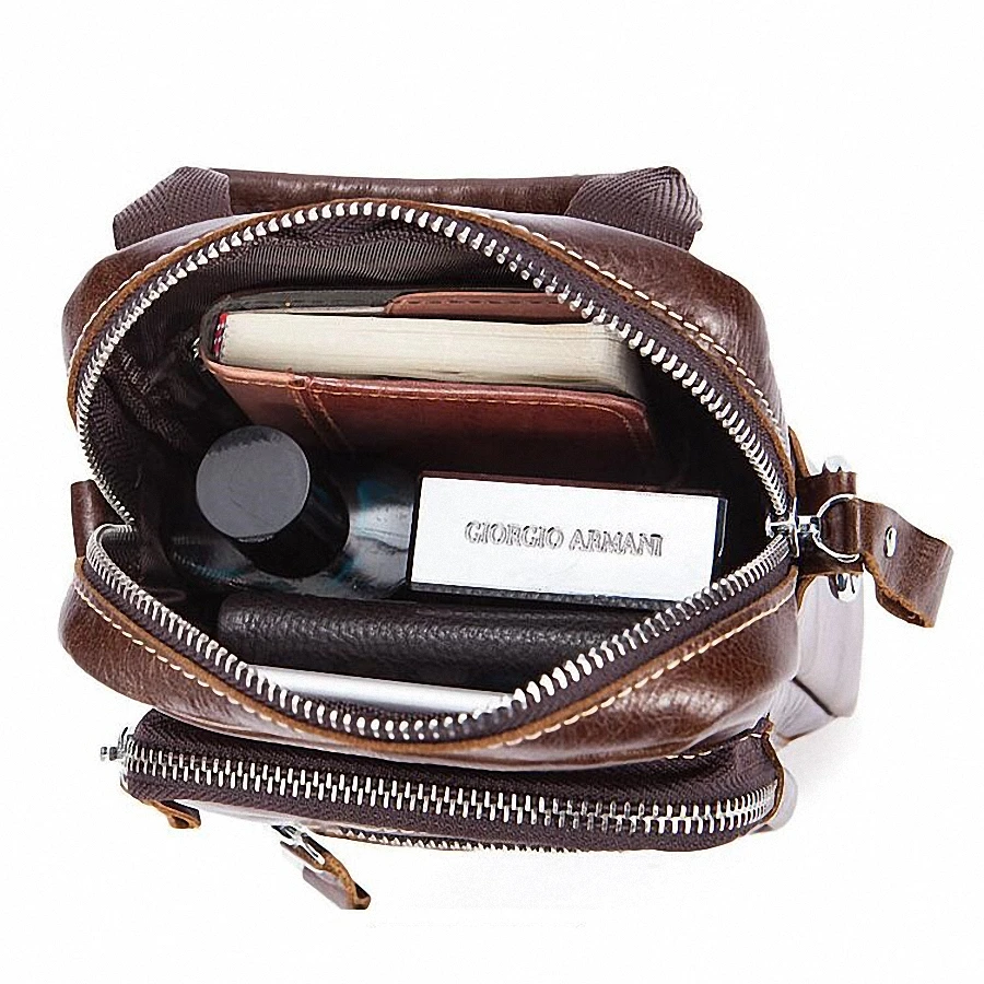 

Genuine Leather Men Bag Male Vintage Small Male Casual Shoulder Messenger Bags Crossbody Bags Men Leather Travel Handbag LI-2065