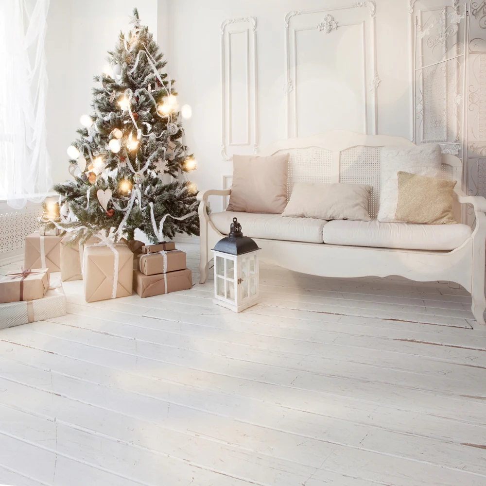 Фоны для детской фотосъемки с изображением рождественской елки подарка дивана в