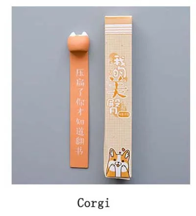Corgi EZONE 1 шт. Закладка с изображением животных из мультфильма попка прекрасная корги/лиса/хомяк/кошка Закладка канцелярские принадлежности подарок для детей Креативный канцелярские принадлежности - Цвет: Corgi