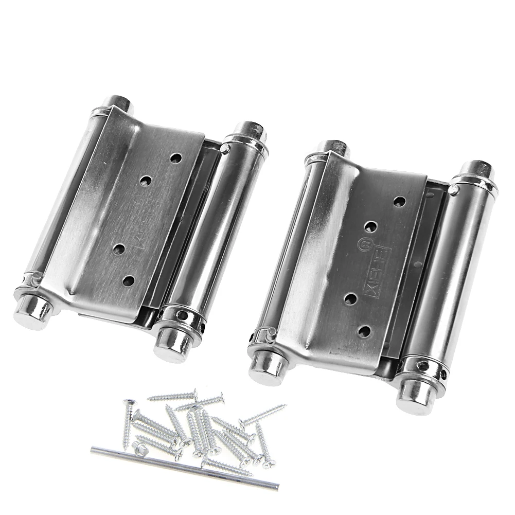 

2Pcs 3" Inch Stainless Steel Double Action Spring Hinge Saloon Cafe Door Swing