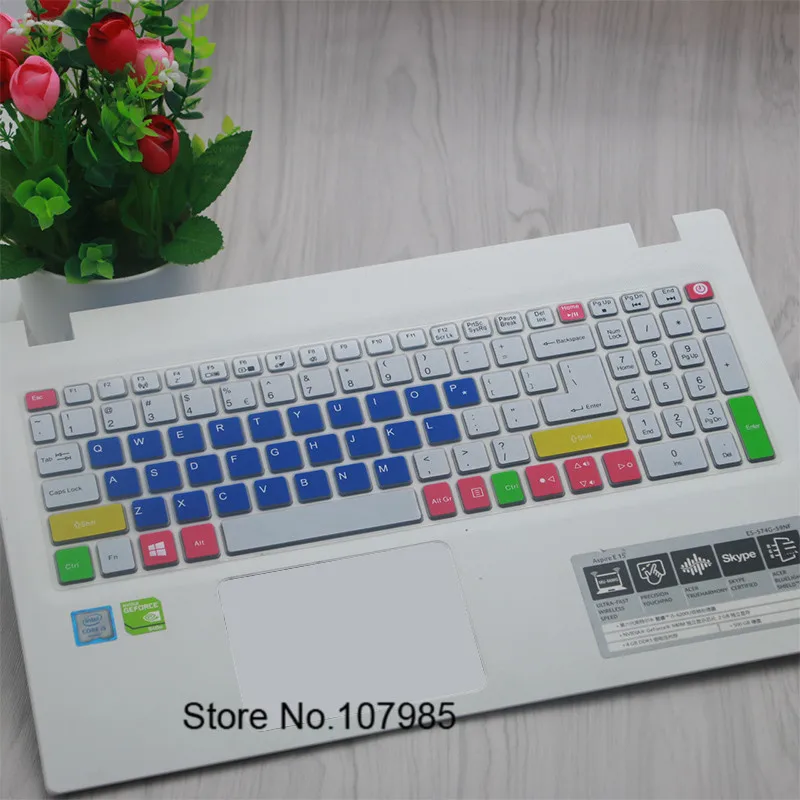 Цветная силиконовая защитная накладка для клавиатуры 15 6 дюйма чехол Acer Aspire E5 752G F5
