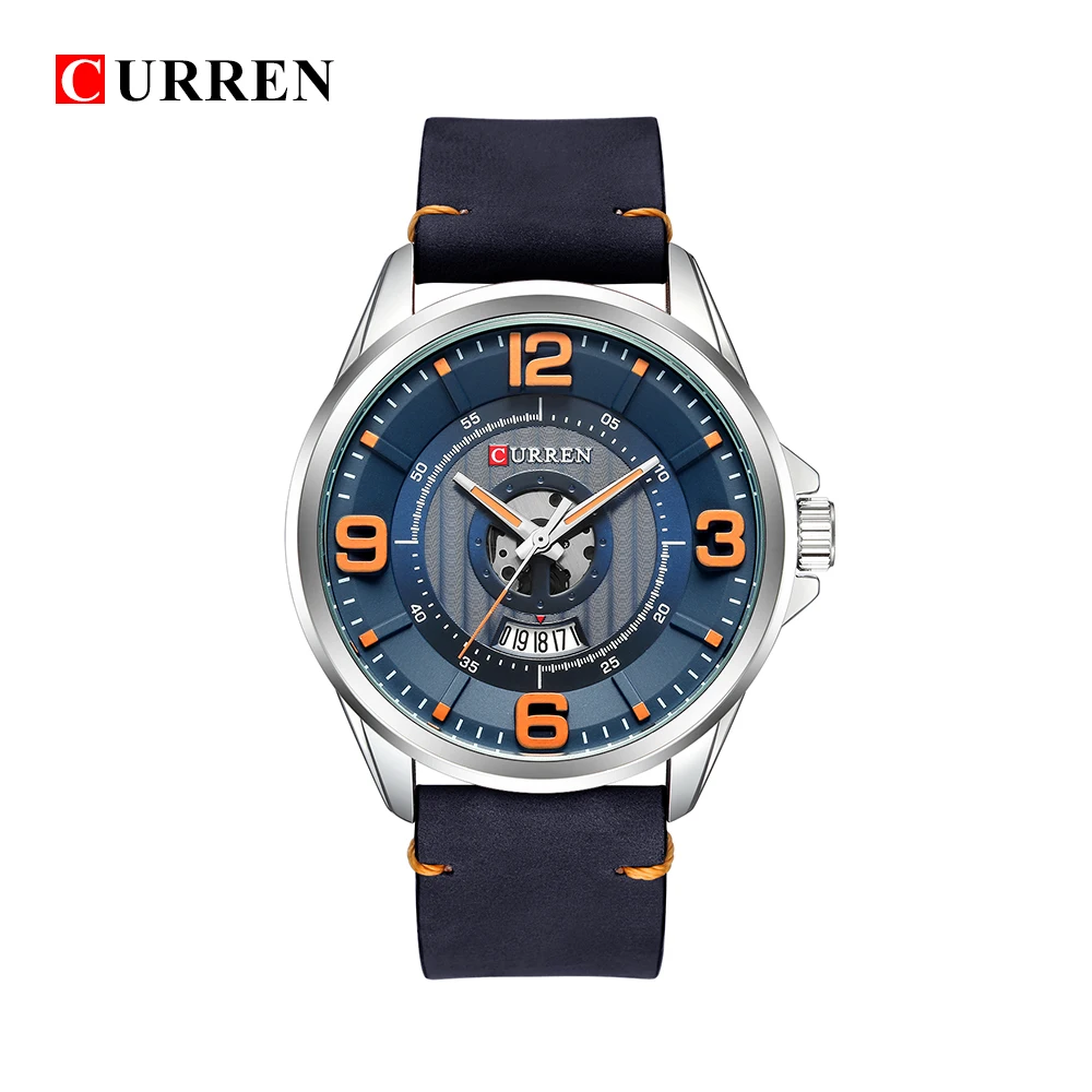 Reloj hombres мужские часы модные кварцевые часы CURREN повседневные кожаные мужские наручные часы с датой erkek saat подарок для мужчин