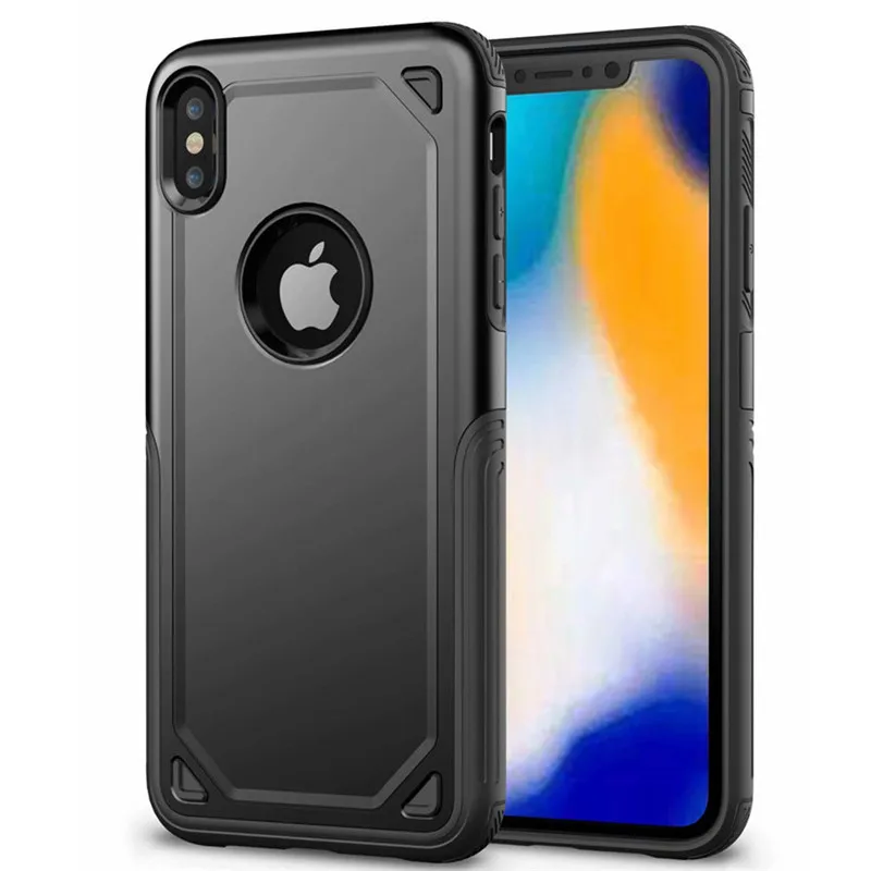 Армированный Прочный чехол для iPhone 11 Pro x xs max xr PC + силиконовый 6 6S 7plus 8plus военный