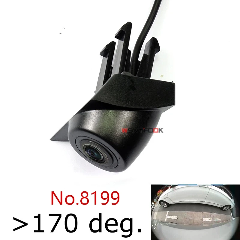 8199Sony fisheye Закрытая Автомобильная Передняя камера с логотипом CCD HD на 180 градусов для Фольксваген Бора Гольф Камера Переднего Вида - Название цвета: 8199Sony fisheye