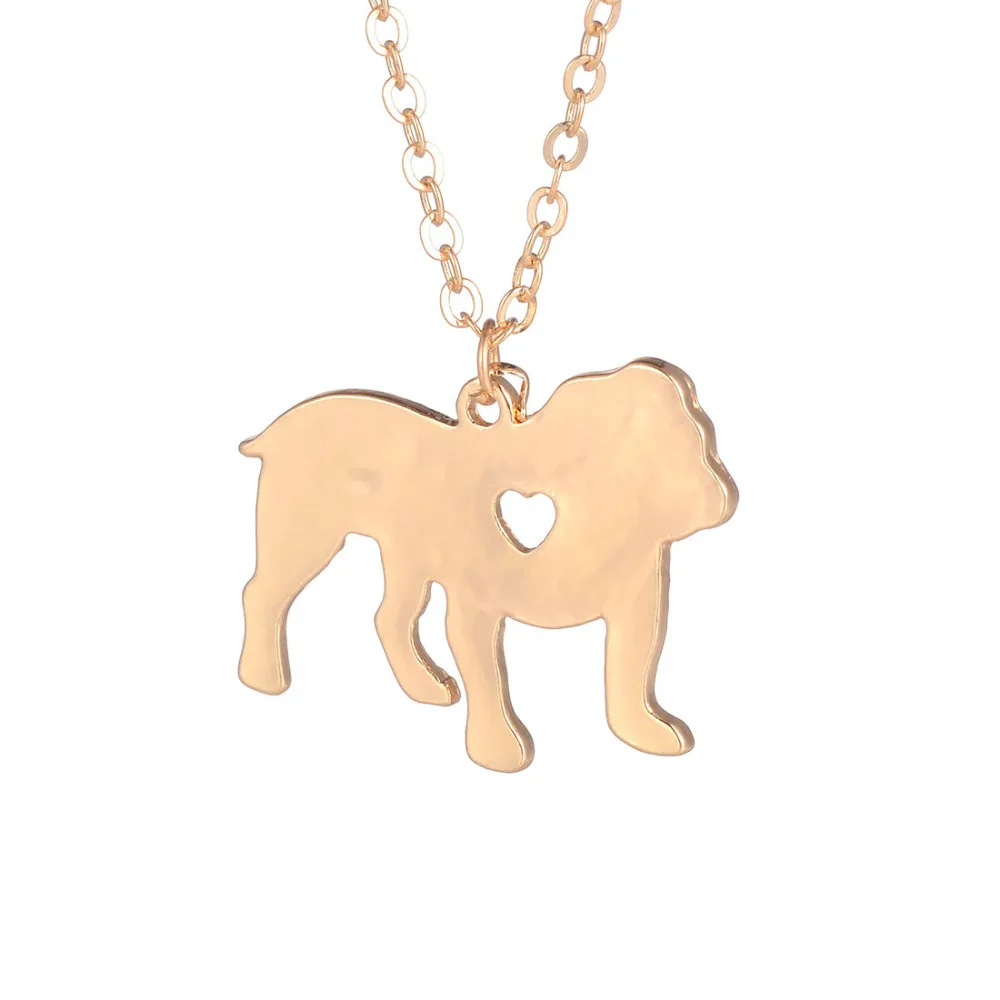 Оптовая продажа 30 шт ожерелье бульдог бык собака кулон порода серебряный шарм