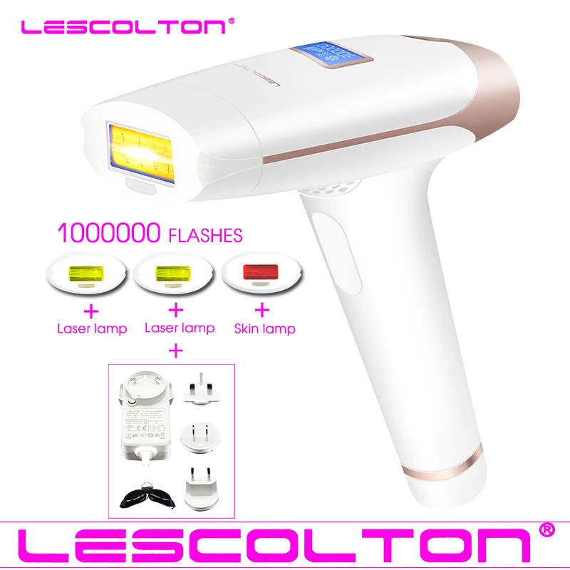 1000000times white Lescolton 4в1 1000000 импульсный IPL лазер для удаления волос перманентное Удаление волос IPL лазерный эпилятор подмышка удаление волос - Цвет: 1000000times white