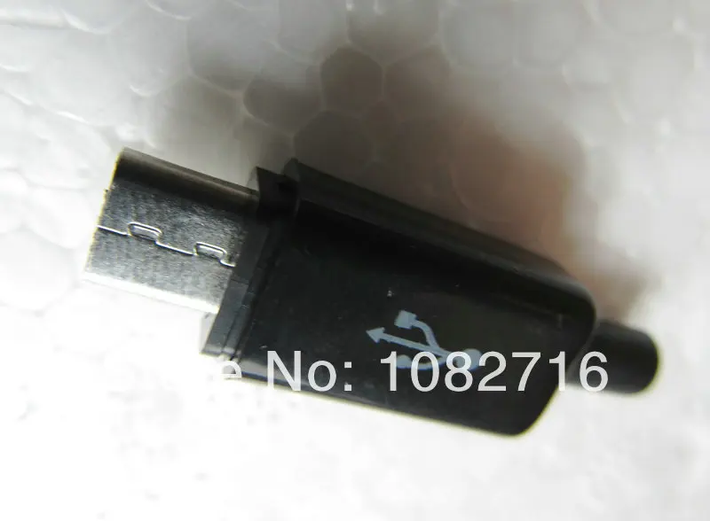 20 наборов/шт. черные DIY прямые USB b микро штекерные 5 контактные разъемы питания с