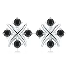 Серьги-гвоздики женские из серебра 925 пробы, со шпинелью