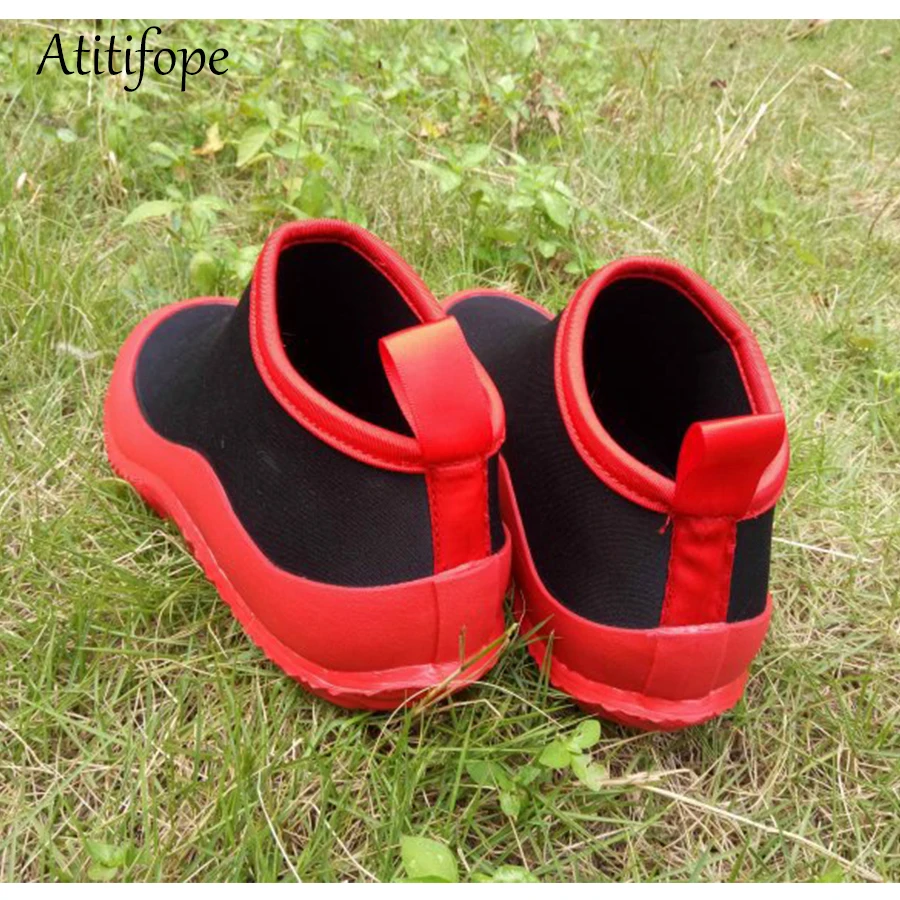 Унисекс Неопреновая Обувь для дождя и садоводства низкая короткая обувь мытья