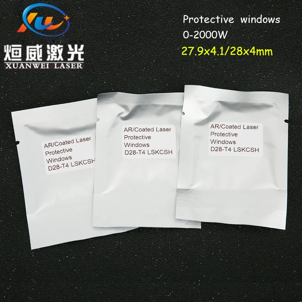 Лазерные защитные окна 28*4 мм Raytools Yag волоконная лазерная головка Защитная линза